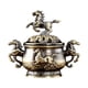 thumbnail image 2 of Quemador de incienso con tapa ahuecada, adorno de incensario en relieve para oficina, dormitorio, armario, sala de estar, salón de té., 2 of 9