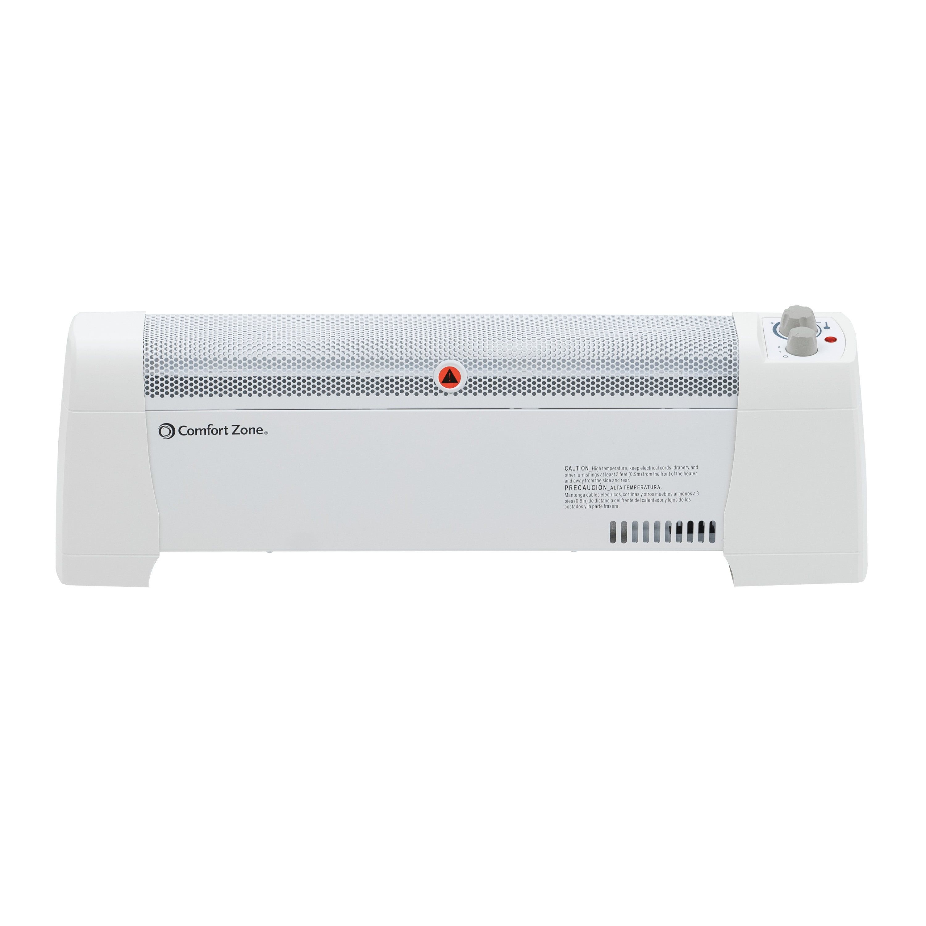 Comfort Zone 1,500-Watt Convection Baseboard Heater with Silent Operation,  White - Walmart.com