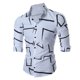 thumbnail image 1 of Camisas Para Hombre Manga Larga Camisa holgada informal con botones para hombre, camisa de manga larga de tamaño, cárdigan superior (White, 4XL), 1 of 2