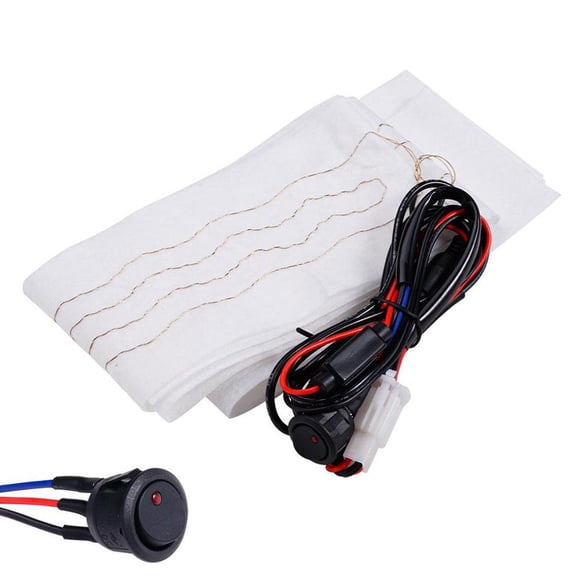 Car Winter Universal Heated Steering Wheel Cover DIY Kits Heater Pad Hot Y2