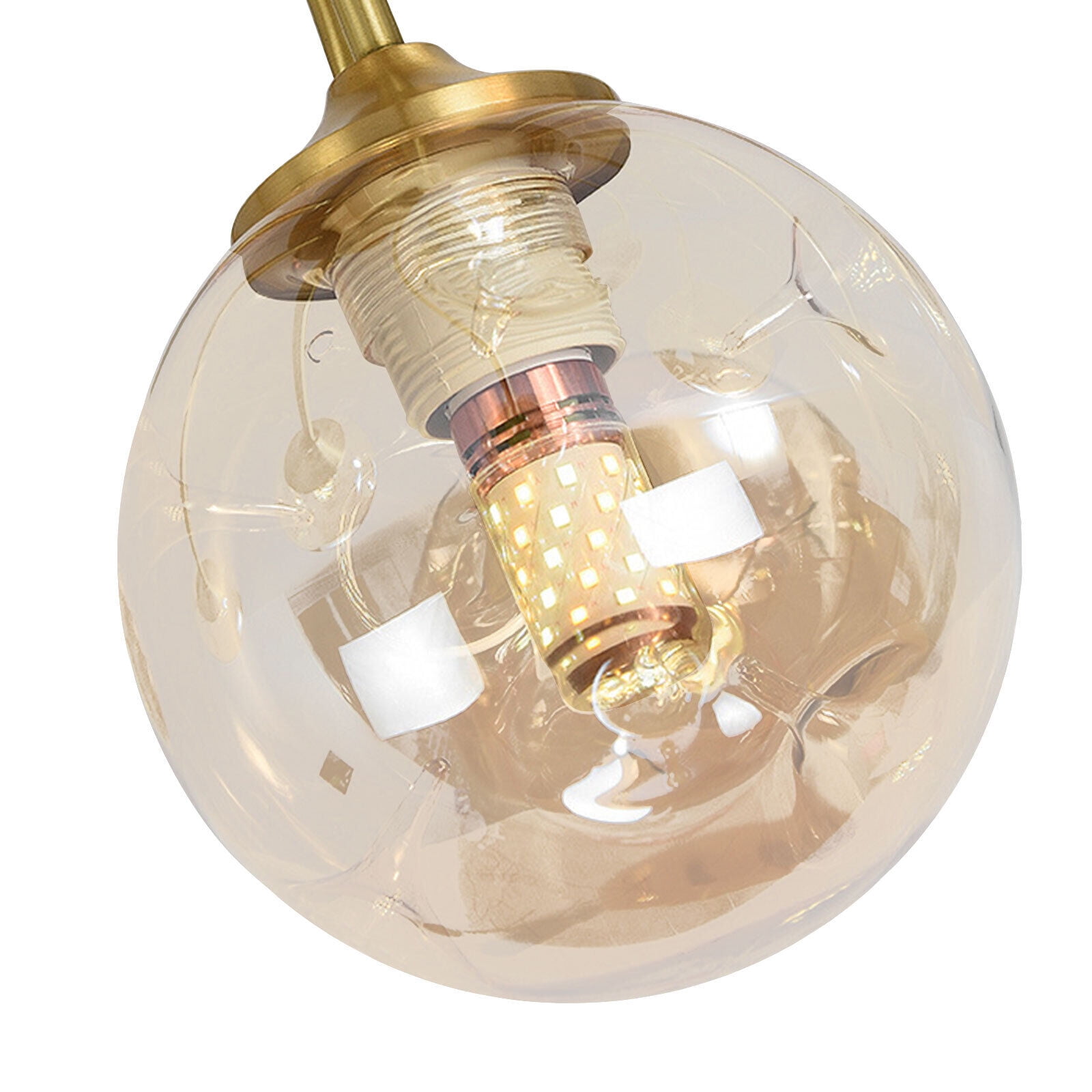 Retro Industry Artificial Satellite Chandelier Glass Globes Light Fixture Flush,Semi Flush Mount Ceiling Light Globe ,Gold Ceiling Light Fixtures for Dining Room ,Bedroom