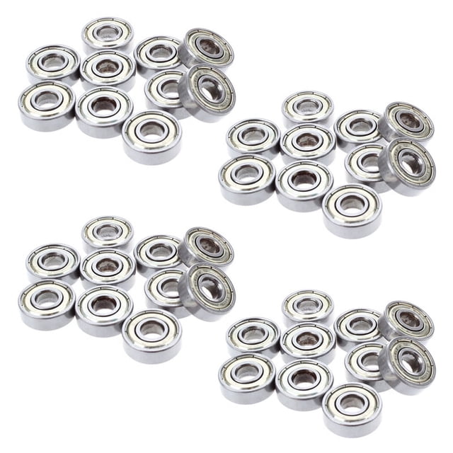 40Pzs Rodamientos de Bola Rodamientos de Bola de Ranura Profunda Miniatura 608 ZZ 8 x 22 x 7mm Acero de Rodamiento