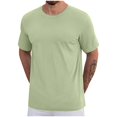 thumbnail image 2 of Cmfcve Oversized T-shirts for Men Pullover Round Neck Top Blouses Stretch Short Sleeve Gym T-shirts, 2 of 5