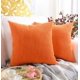 thumbnail image 2 of Fundas de cojín de terciopelo naranja suave y sólido para otoño, cuadradas, acogedoras, suaves y sólidas, decorativas, para el hogar, para el sofá, el dormitorio, el coche, 45 x 45 cm, 2 of 7