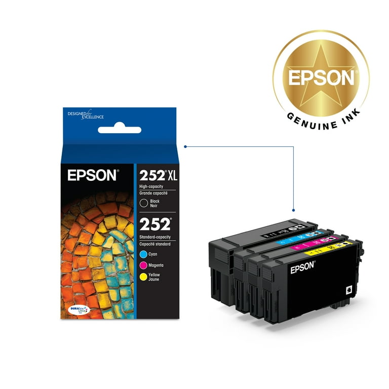 Epson 252XL Black & Color Combo Pack Ink Cartridge, Standard