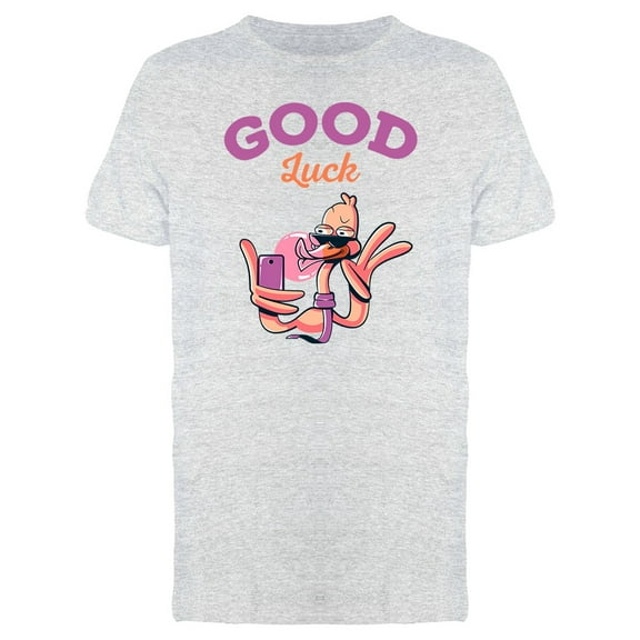 Duck Taking Pictures Good Luck Tee Men's -Image by Shutterstock
