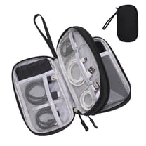 Youersen Travel Cable Organizer Pouch for Electronic Accessories, Portable Waterproof, Black