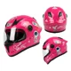 thumbnail image 2 of Casco Infantil Niño Niña Cerrado Moto Certific Dot Azul Rosa Diseño Lisa Tamaño Del Casco L, 2 of 6