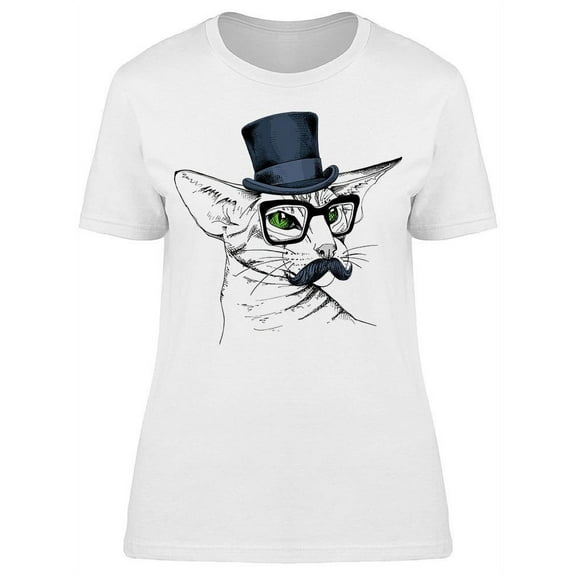 Oriental Shorthair Cat Hipster T-Shirt Women -Image by Shutterstock, Female Large