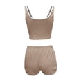 thumbnail image 4 of Afdoent Women 2 Piece Workout Sets Women's Fitness Mesh Running Shorts Retro Yoga Bodybuilding Lightweight Sports Shorts Set Gym Outfits, 4 of 6