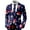 Blue, variant on Mens Christmas Jacket Long Sleeve Crew Neck Jacket Cartoon Graphic Coat Corduroy Jacket Tops Wear Red M