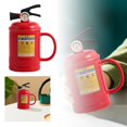 thumbnail image 2 of Novelty Fire Extinguisher Shaped Ceramic Drinking Mug With Removable Lid And Included Spoon, 2 of 7