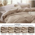 thumbnail image 4 of U by Bedsure Khaki Duvet Cover King Size - Soft Prewashed King Duvet Cover Set, 3 Pieces, 1 Duvet Cover 104x90 Inches with Zipper Closure and 2 Pillow Shams, 4 of 8