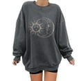 thumbnail image 5 of utcoco Womens Crew Neck Loose Fit Long Sleeve Pullover Tops, 5 of 5