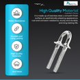 thumbnail image 3 of MARINE CITY Fixed Welding Plate Bow Eye Tie Down U-Bolt 304 Stainless Steel 3/8 Inch Stock Diameter Heavy Duty Rust Resistant Deck Hardware for Boats Yachts Caravans and Homes, 3 of 7