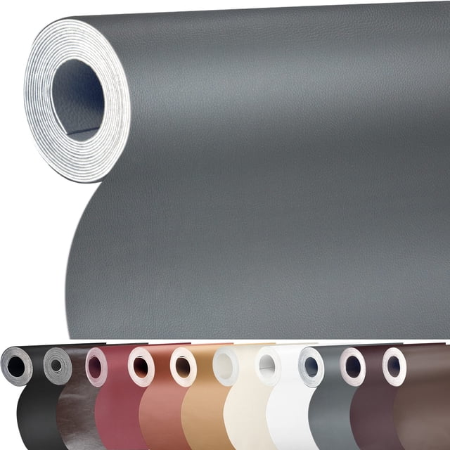 Parche reparador de piel BONAIER autoadhesivo gris 43 x 200 cm