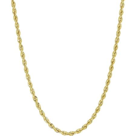 Simply Gold 10kt Yellow Gold 2.9mm Rope Chain Necklace, 22