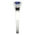 thumbnail image 3 of 1.5 ctw 3 Stone Anniversary Ring for Women | Round Cut Simulated Blue Sapphire | Hyperallergenic Solid 18K White Gold, 3 of 5