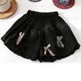 thumbnail image 6 of Virmaxy Solid Color Bow Bubble Shorts Soft Elastic Waist Casual Summer Bloomers Cute Versatile Play Shorts for Daily Wear and Outdoor Activities, 3-8Y, 6 of 8
