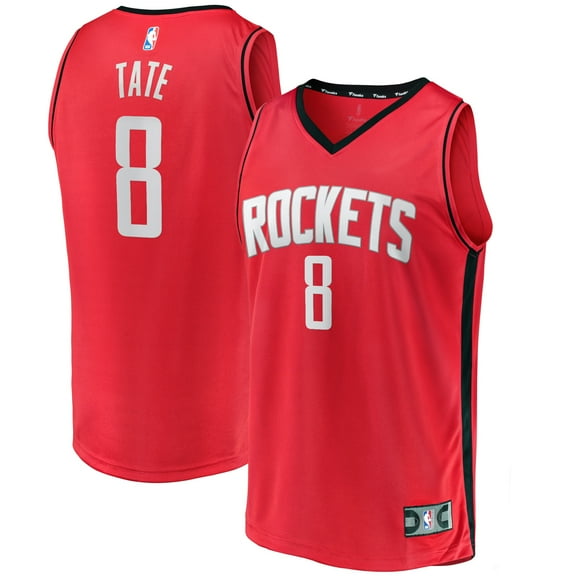 Men's Fanatics Jae'Sean Tate Red Houston Rockets Fast Break Replica Jersey - Icon Edition