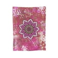 thumbnail image 7 of DouZhe Ultra-Soft Micro Fleece Lightweight Flannel Bed Blanket, Bohemian Pink Mandala Print Cozy Warm Throw Blankets, 80"x60", 7 of 7