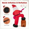 thumbnail image 4 of Gymax 8.4 ft Outdoor Inflatable Santa Claus w/Music Sound-synced Light Effect LED Lights Multicolor, 4 of 6