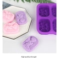 thumbnail image 3 of Toystoory Molde antiadherente de silicona para velas de 4 orificios, moldes de resina epoxi, molde para Fondant hecho a mano, bandeja para hornear Kits para hacer jabón Toystoory HA074978-00B, 3 of 6