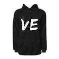 thumbnail image 4 of WEAIXIMIUNG Cute Sweatshirts Couple Plus Thick Hooded Letter Print Solid Color Plus Size Hoodie (Women's), 4 of 4