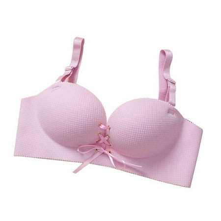 

Rumida Plaid Drawstring Bra Seamless Wirefree Push up Massage Breathable Bra Women Bra Bra women daily comfortable breathable Plaid Drawstring Light Purple 36/80 Ab On Thin Thickness Under The Cup