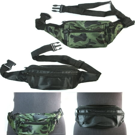 - 3X Fanny Pack Travel Utility Bag Waist Pouch Belt Hip Adjustable 3 Pocket Sports
