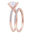 thumbnail image 3 of Everly Women's Moissanite Created Diamond 14k Rose Gold Bridal Set, 3 of 7