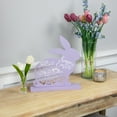 thumbnail image 2 of Northlight Happy Easter Floral Cut-Out Bunny Decoration - 13", 2 of 8