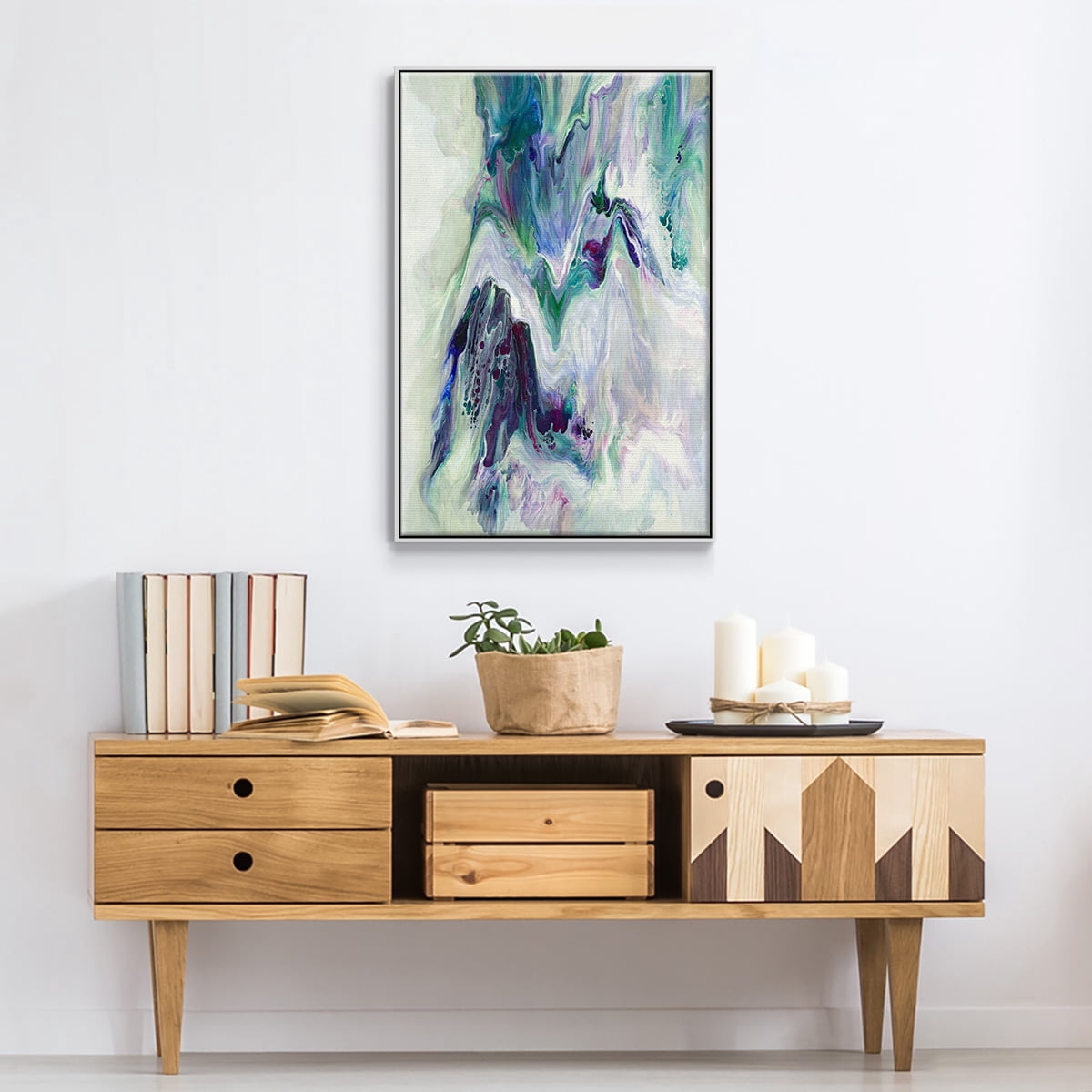 Wild River Framed Premium Gallery Wrapped Canvas - Ready to Hang - 17 x 25 - White Floating Frame