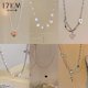 thumbnail image 2 of 17KM Collar De Titanio De Plata De La Moda Para Las Mujeres Perla Luna Colgante De Corazón Cadena De Accesorios De Joyería Gao Jiahui unisex, 2 of 2