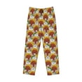 thumbnail image 6 of Uemuo Cartoon Sunflowers Pattern Men's Wide Leg Palazzo Lounge Pants with Pockets Light Weight Loose Comfy Casual Pajama Pants-Small, 6 of 9