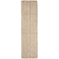 SAFAVIEH Natural Fiber Gervase Geometric Runner Rug, Natural/Ivory, 2'6" x 6'
