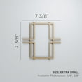 thumbnail image 3 of Ekena Millwork 7 3/8"W x 7 3/8"H x 3/8"T Extra Small Granby Decorative Fretwork Wood Wall Panels, Hickory, 3 of 3