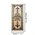 thumbnail image 5 of European Style Stained Glass Window Film, Decorative Privacy Window Film, Static Cling Removable Glass Cover Sun Blocking Anti UV for Home Bathroom Living Room 17.7x 39.4 Inches, 5 of 7