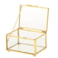 thumbnail image 2 of veasfak Geometric Glass Jewelry Box Table Plants Container 16.5 x 12 x 4cm, 2 of 5