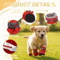 thumbnail image 3 of Zapatos para perros Uxcell, botas para perros, protector de patas, suela antideslizante, invierno con correa reflectante, impermeable, suave, (4Pcs, Oxford, Tamaño 2, Rojo), 3 of 7