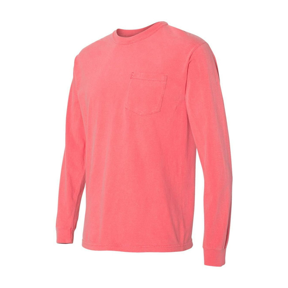 comfort colors long sleeve pocket t shirts