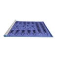 thumbnail image 2 of Ahgly Company Machine Washable Indoor Square Abstract Blue Modern Area Rugs, 6' Square, 2 of 4