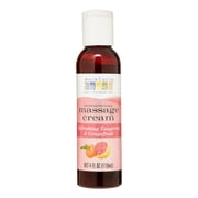 Aura Cacia Aromatherapy Massage Cream, Tangerine & Grapefruit, 4 Oz