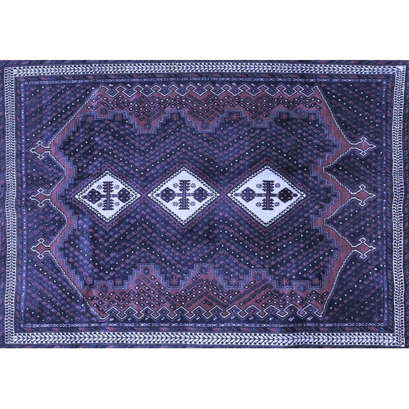 Ahgly Company Indoor Rectangle Persian Blue Traditional Area Rugs, 2' x 5'