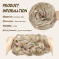 thumbnail image 3 of Messy Bun Hair Piece Wavy Curly Fake Hair Buns Synthetic Scrunchie Messy Bun Natural Extensions Updo Hair Pieces for Women (Dark Brown), 3 of 9