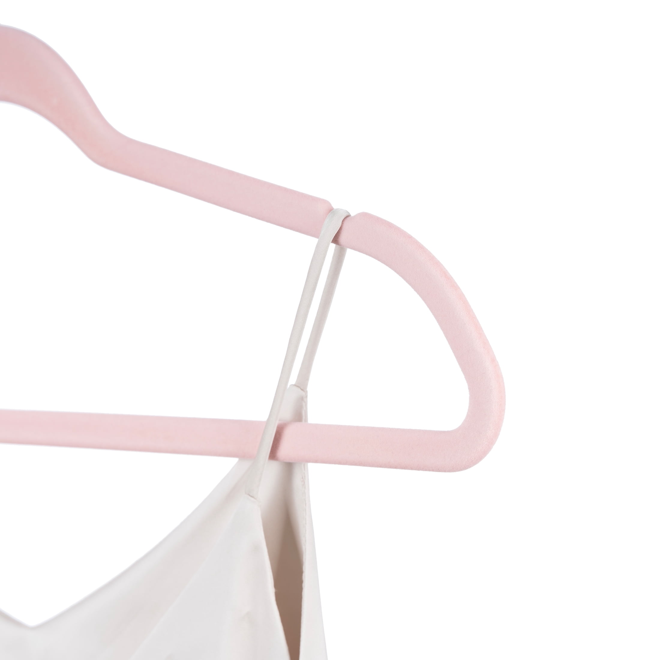 (2 pack) Better Homes & Gardens Pink Ultra Slim Velvet Non-Slip Clothes Hangers, 30-Pack