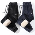 thumbnail image 4 of Pantalones de cachemira WINSTAND de talla grande 8XL para invierno, pantalones de cachemira de piel de cordero para hombre, pantalones de chándal casuales cálidos de polar para hombre, 4 of 5