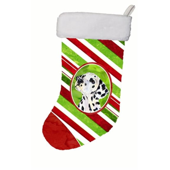 11 x 18 in. Dalmatian Winter Snowflakes Christmas Stocking