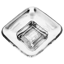 HEMOTON Clear Glass Soap Dish Holder Set - Bathroom Tray for Counter, Shower, Kitchen Sink Use