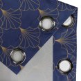 thumbnail image 4 of Ambesonne Art Deco Grommet Curtain, Navy Vintage Line Shells, 50"x72", Navy Blue and Sand Brown, 4 of 5